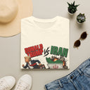 Political Graphic Tee — "Donald Trump vs Iran" Satirical Shirt